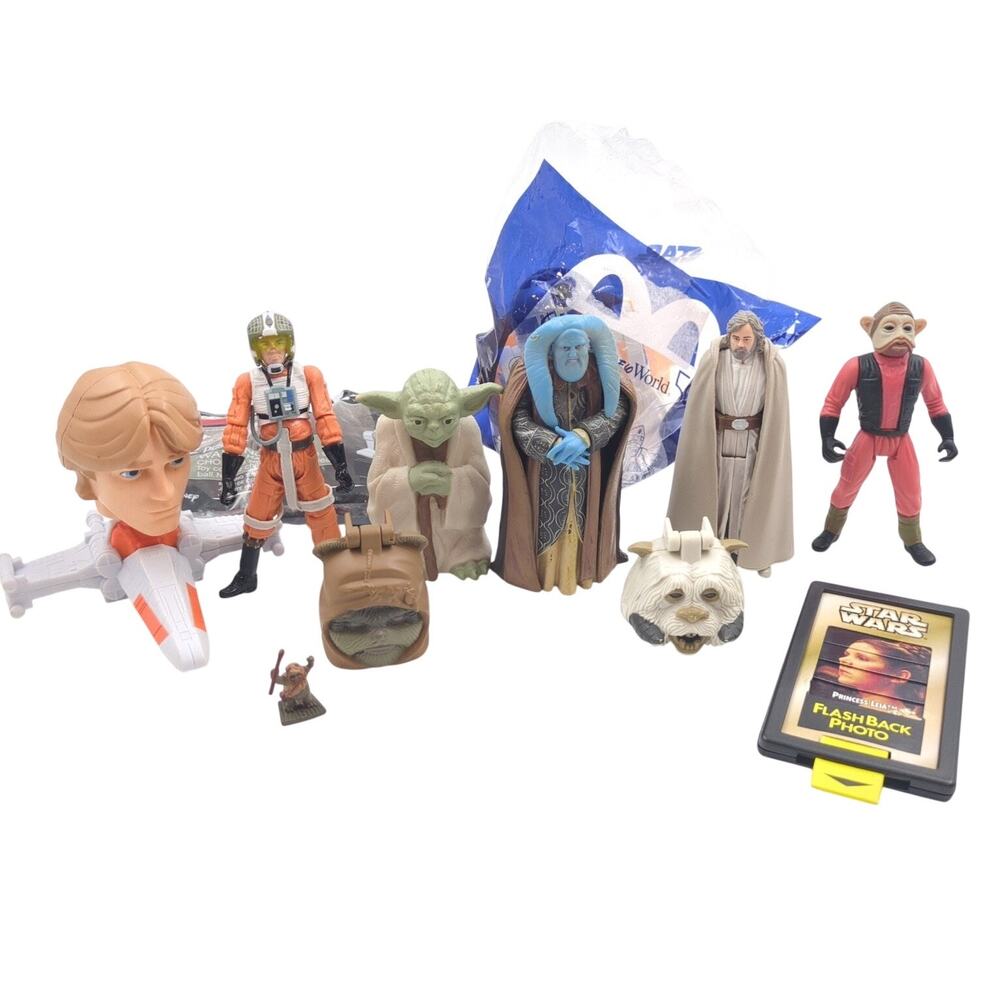 Star Wars Action Figures Mixed Lot Luke Yoda Lego R3-M2 Disney R2-D2